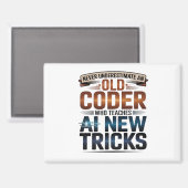 人工知能オールドコーダデザイン マグネット (正面/裏面)