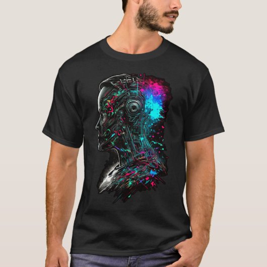 人工知能コンピュータサイエンスIT教授 Tシャツ (正面)