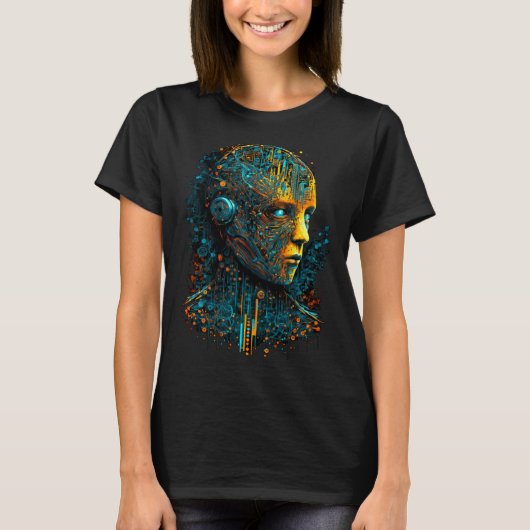 人工知能コンピュータサイエンスIT教授 Tシャツ (正面)