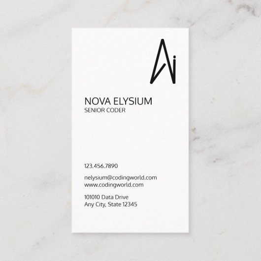 人工知能コーダ 名刺 (裏面)