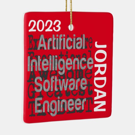 人工知能ソフトウェアエンジニア セラミックオーナメント (右)