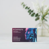 人工知能チャットボット会社 名刺 (スタンド正面)