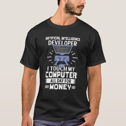 人工知能デベロッパーITouchマイコンプ Tシャツ (正面)