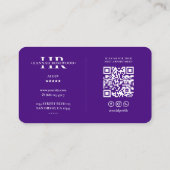 人工知能パープルモノグラムモダン 名刺 (裏面)