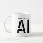 人工知能モダンとシンプル コーヒーマグカップ (左)