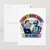 人工知能作頭が切れる業 ポストカード (正面/裏面)