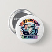 人工知能作頭が切れる業 缶バッジ (正面&裏面)