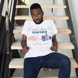 人工知能先生 – 人と機械 Tシャツ