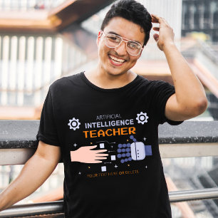人工知能先生 – 人と機械 Tシャツ