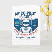 人工知能共同パイロットコードデザイン カード (黄色い花)