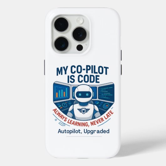 人工知能共同パイロットコードデザイン Case-Mate iPhoneケース (裏面)