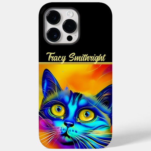 人工知能動物の猫顔 Case-Mate iPhoneケース (裏面)