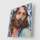 人工知能動物イエス スクエア壁時計 (傾斜)