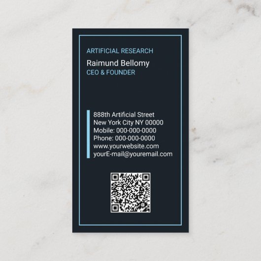 人工知能名刺 名刺 (裏面)