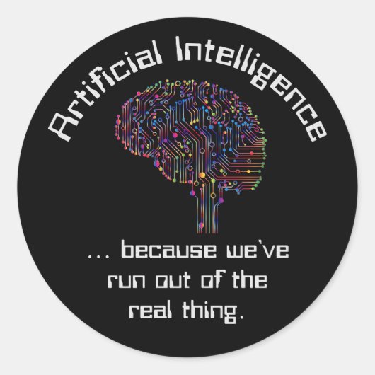 人工知能実在対物 ラウンドシール (正面)