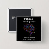 人工知能実在対物 缶バッジ (正面&裏面)