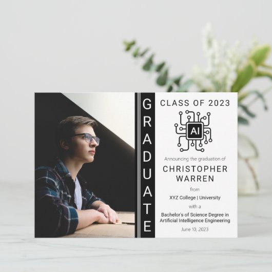 人工知能工学卒業 案内状 (スタンド正面)
