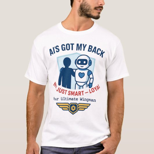 人工知能得マイバックデザイン Tシャツ (正面)