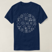 人工知能技術AI Tシャツ (デザイン正面)