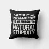 人工知能自然愚おもしろいかさ クッション (裏面)