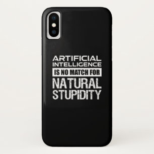 人工知能自然愚おもしろいかさ iPhone X ケース