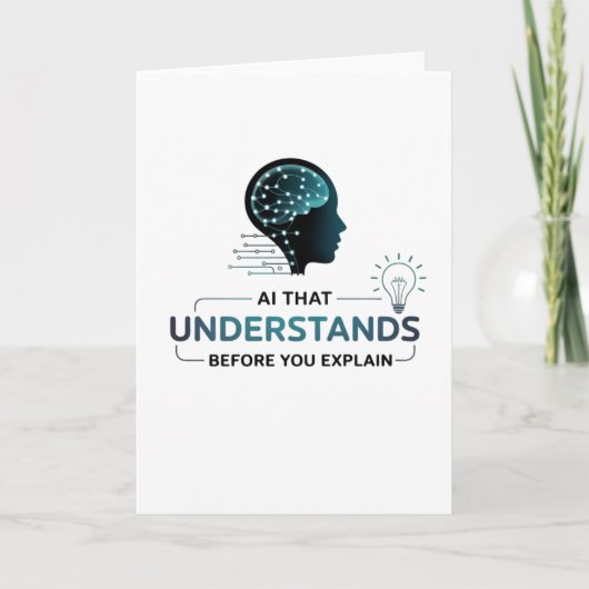 人工知能頭が切れる技術デザイン カード (正面)