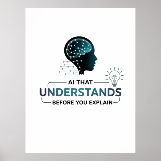 人工知能頭が切れる技術デザイン ポスター (正面)