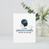 人工知能頭が切れる技術デザイン ポストカード (スタンド正面)