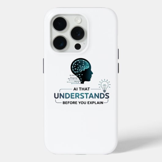 人工知能頭が切れる技術デザイン Case-Mate iPhoneケース (裏面)