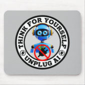 人工知能 – AIの取り外しマウスパッド マウスパッド (正面)