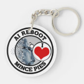 人工知能(AI) - I Love Mince Pies キーホルダー (裏面)