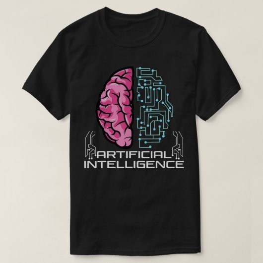 人工知能AIロボットAI Tシャツ (デザイン正面)