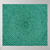 人工編組の緑の生地のテクスチャ。 ポスター (正面)