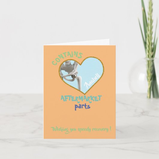 人工股関節置換術 面白い ギフト 股関節手術 ナン カード (正面)