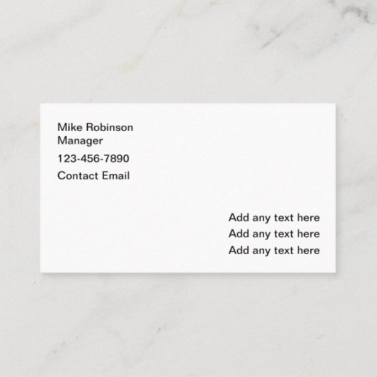 人工芝モダン名刺 名刺 (裏面)