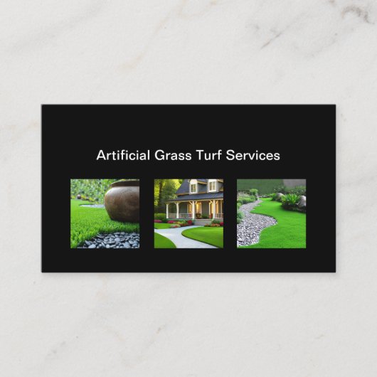 人工芝モダン名刺 名刺 (正面)