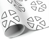 人工花白黒ラインアート ラッピングペーパー (ロールコーナー)