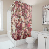 人工花、美しい布の背景。 シャワーカーテン (インサイチュ)