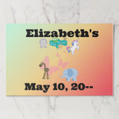 人工赤ちゃんシャワー動物 ペーパーパッド (正面)