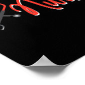 人工透析ナースギフト技術者腎臓用ハート ポスター (角)