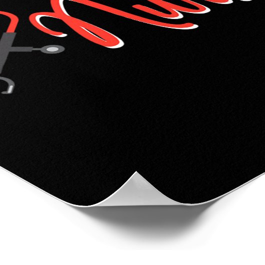 人工透析ナースギフト技術者腎臓用ハート ポスター (角)