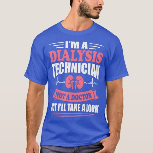 人工透析技師の腎臓学おもしろい術を学ぶ Tシャツ (正面)