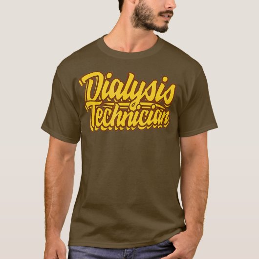 人工透析技術者が腎臓学の技術を指導 Tシャツ (正面)