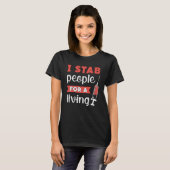 人工透析技術者I人を刺して生きる Tシャツ (正面フル)