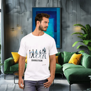 人工進化 未来のAIロボットデザイン Tシャツ