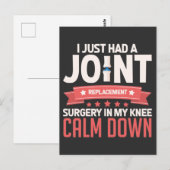 人工関節置換術 膝 回復 お大事 ポストカード (正面/裏面)