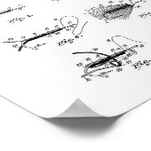 人工1950特許芸術を作る – ホワイト紙 ポスター (角)