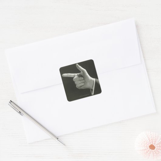 人差し スクエアシール (封筒)