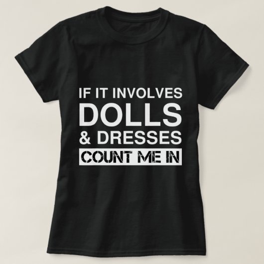 人形おもしろい及びドレス人形集金機 Tシャツ (デザイン正面)