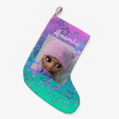 人形お気に入りの、人形ブライスドール スモールクリスマスストッキング (正面 (吊り時))